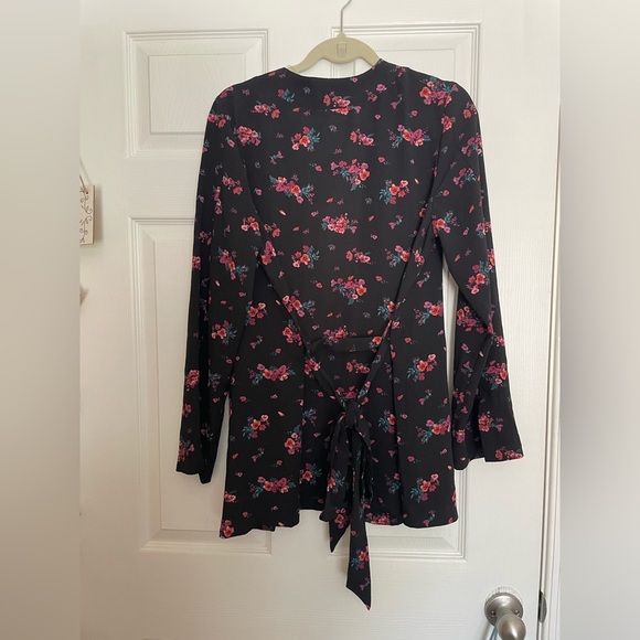Floral Black Kimono Cardigan - Picture 5 of 5